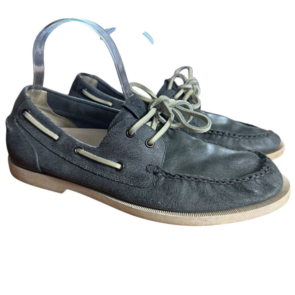 Cole Haan Yacht Club Collection Blue Leather Boat Shoes Casual Lace Up sz 8.5